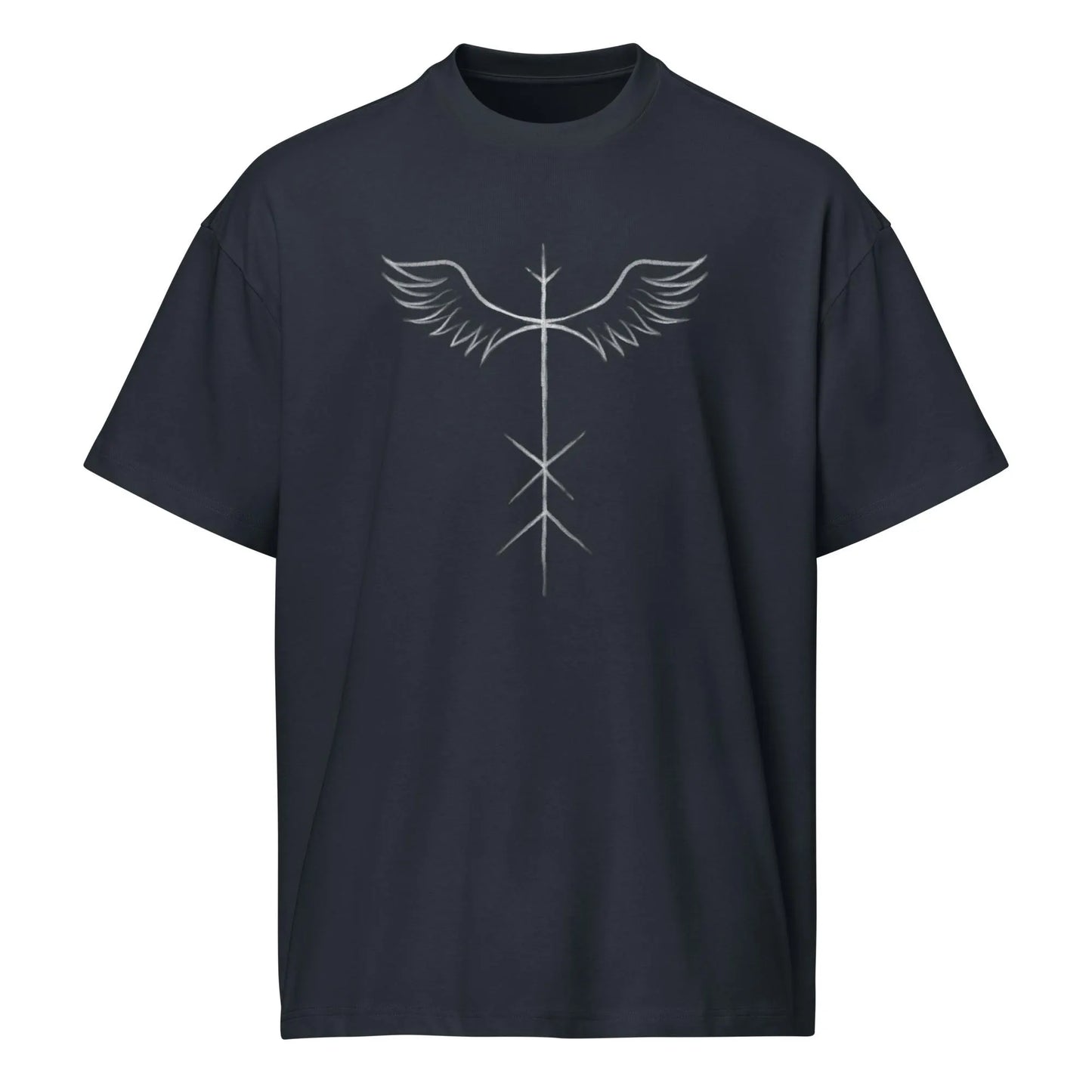 Runic Wing T-Shirt – Viking Nordic Rune Tee | Norse Symbol Freedom Shirt