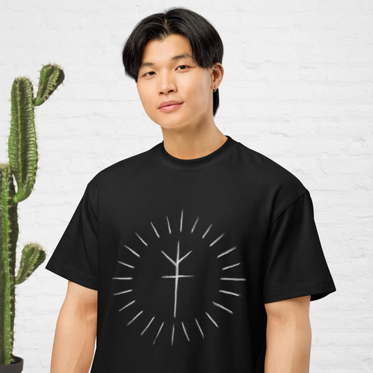 Runic Eclipse T-Shirt – Gothic Nordic Rune Tee | Viking Norse Symbol Shirt