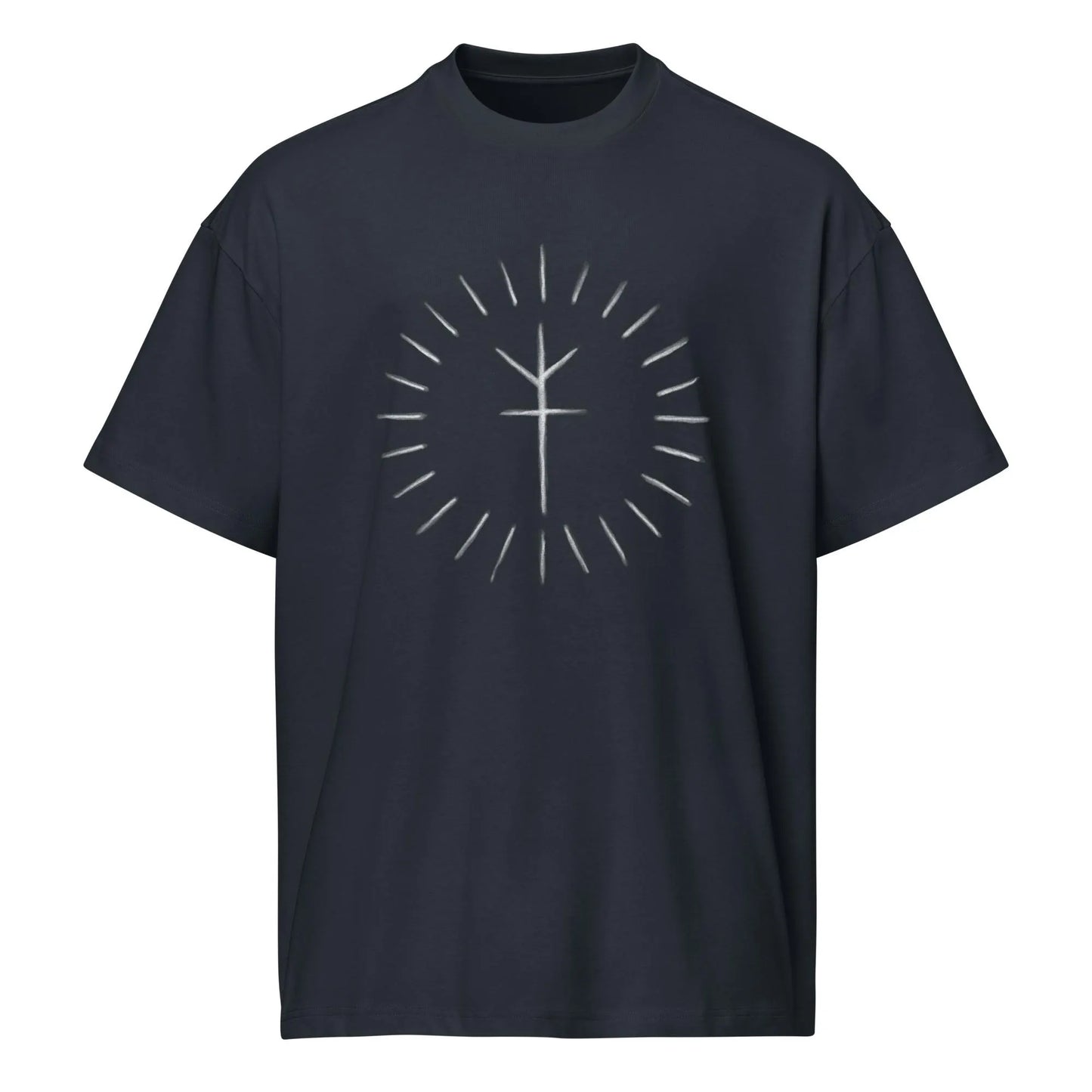Runic Eclipse T-Shirt – Gothic Nordic Rune Tee | Viking Norse Symbol Shirt