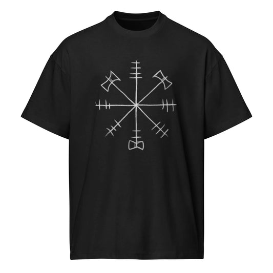 Vegvisir Runic Compass T-Shirt – Viking Nordic Rune Tee | Norse Symbol Protection Shirt