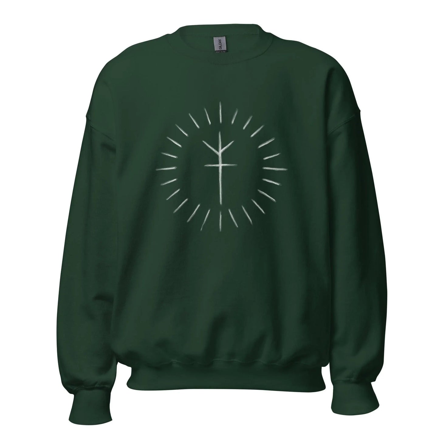 Runic Eclipse Sweatshirt – Gothic Viking Rune Crewneck | Nordic Norse Symbol Jumper