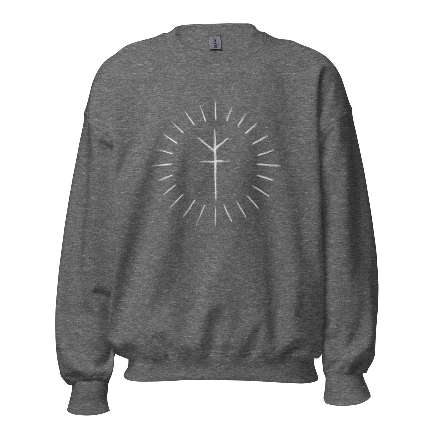 Runic Eclipse Sweatshirt – Gothic Viking Rune Crewneck | Nordic Norse Symbol Jumper