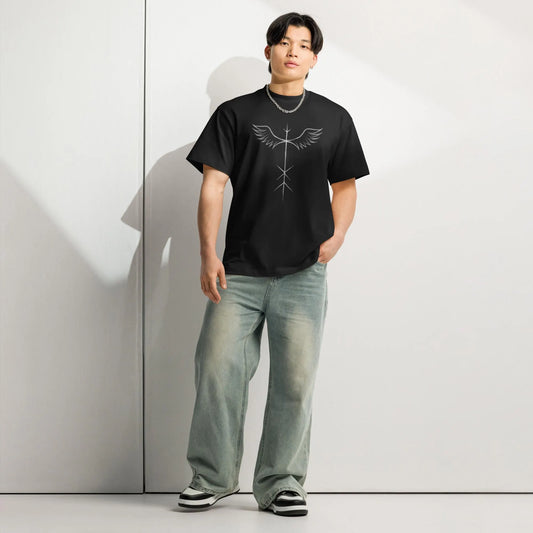 Runic Wing T-Shirt – Viking Nordic Rune Tee | Norse Symbol Freedom Shirt